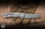 Herman Custom Knives Slim Folding Knife "Club 27 Jimi Hendrix" Titanium/24K Gold Accents 3.74" Damascus Damasteel Rose