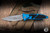 Preowned-Microtech Socom Elite Manual Folding Knife Blue Aluminum/Grip Tape Inlay 4" M390 Apocalyptic 160-10APBL