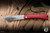 Preowned-Great Eastern Cutlery #215124 Bull Buster Farm and Field Tool Red Linen Micarta 3.6" 1095 Drop Point Satin