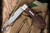 Preowned-Great Eastern Cutlery 431118 Oregon Trapper Knife Natural Canvas Micarta 3.5" 1095 Clip Point