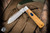 Preowned-Cooper Cutlery Dollar Knife Co. Osage Orange Wood/Blue Shield Jack  2.75" D2 Spear Point Satin