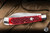 Preowned-Cooper Cutlery Weed & Co. Trapper Knife Red Jigged Bone 3.2" D2 Wharncliffe Satin