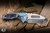 Preowned-Medford Knives Praetorian Ti Folding Knife SPC Fade Blue Titanium 3.75" Tanto