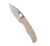 Spyderco Bodacious Compression Lock Knife Brown Canvas Micarta 3.63" CruWear Drop Point Satin C263MPCW