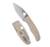 Spyderco Bodacious Compression Lock Knife Brown Canvas Micarta 3.63" CruWear Drop Point Satin C263MPCW