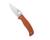 Spyderco Caribbean Folding Knife Burnt Orange G10 3.7" Rex 121 PlainEdge Satin C217GPBOR 