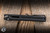 Preowned-ProTech Malibu Button Lock Flipper Knife Textured Black Aluminum 3.25" 20CV Reverse Tanto Acid Wash 5202