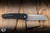 Preowned-ProTech Malibu Button Lock Flipper Knife Textured Black Aluminum 3.25" 20CV Reverse Tanto Acid Wash 5202