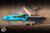 Preowned-Microtech Socom Elite Manual Folding Knife Turquoise Aluminum 4" M390 Black 160-1TQ