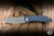 Shirogorov Knives Neon Folding Knife Blue E-Kamo Titanium 3.25" Elmax Stonewash