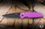 ProTech TR-3 Integrity Manual Purple Aluminum 3.5" MagnaCut Spear Point Black DLC INT1103-LTD-PURPLE