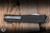 Heretic Knives Proof Run NYX OTF Automatic Knife Black Aluminum 3.6" MagnaCut Tanto Stonewash H015-2A