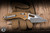 Microtech Stitch Ram-LOK Manual Folding Knife Frag Tan Aluminum 3.75" M390 Apocalyptic Full Serrated 169RL-12APFRTA