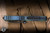 Microtech UTX-85 Gen IV OTF Auto Knife Blue X-51 Aluminum 3" M390 Dagger Black 12324-1BLX51S
