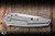 Sharknivco Waka V5 Manual Folding Knife Titanium/Blue CamoQuartz 3.35" RWL34 Tanto Hand Rubbed