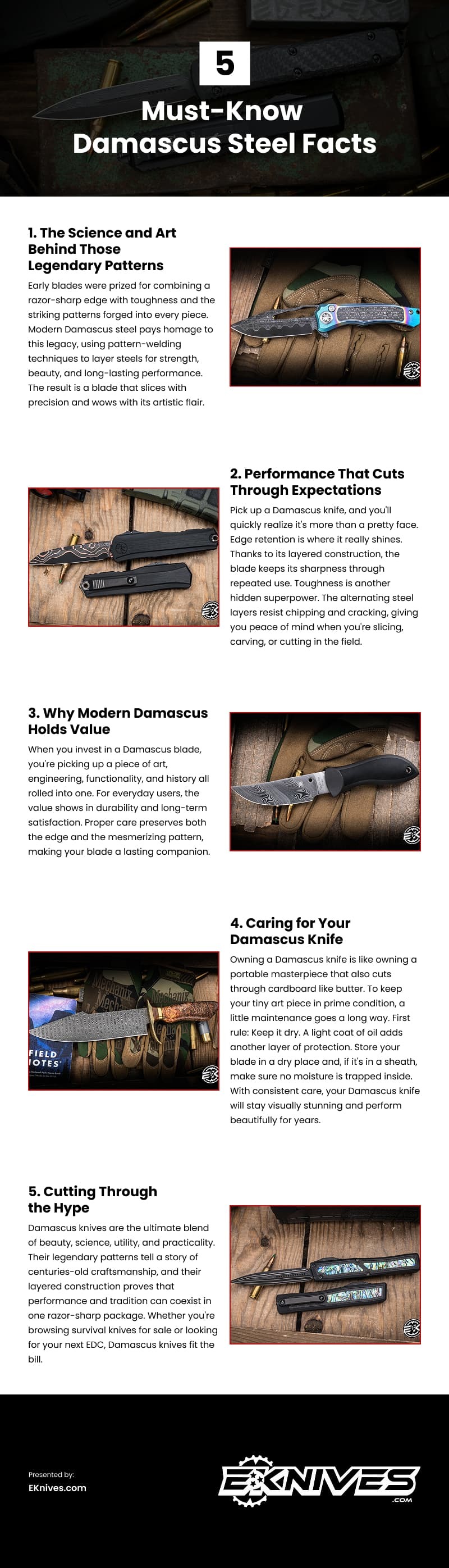 5 Must-Know Damascus Steel Facts Infographic
