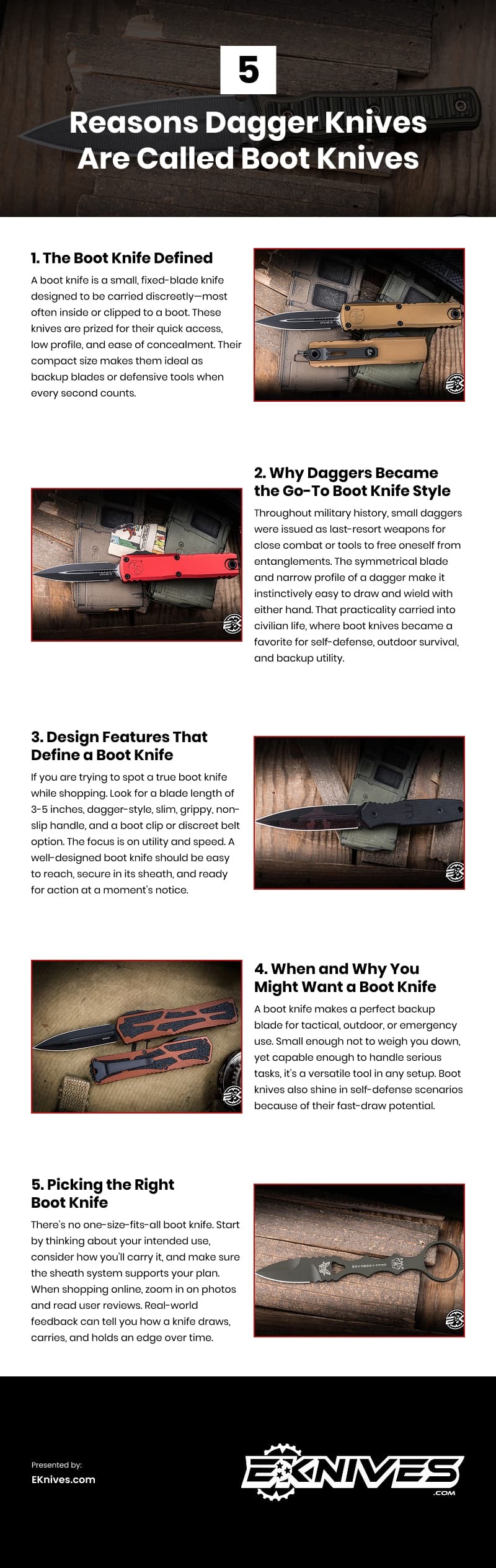 5 Reasons Dagger Knives Are Called Boot Knives Infographic