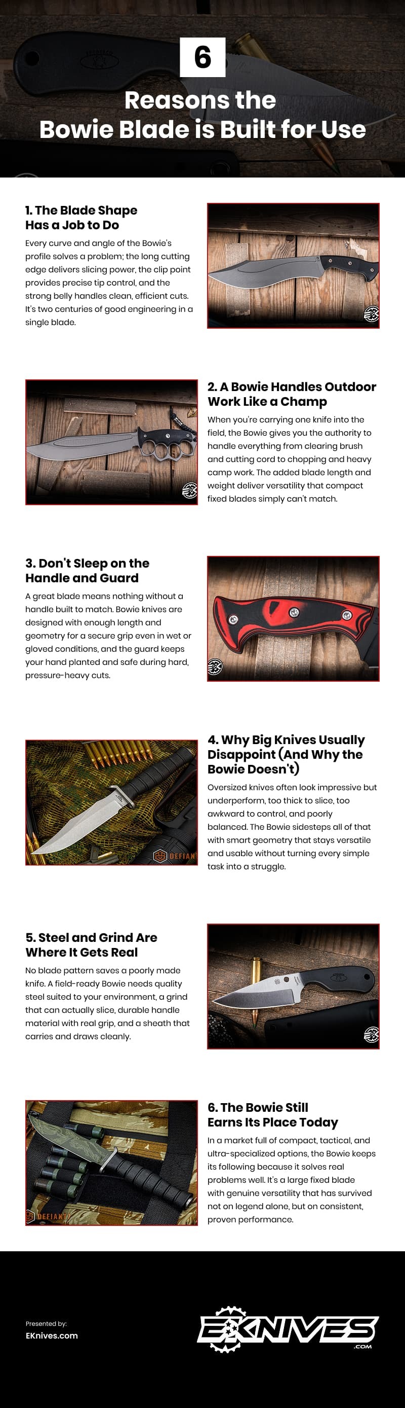 6 Reasons the Bowie Blade is Built for Use Infographic 6 Reasons the Bowie Blade is Built for Use Infographic