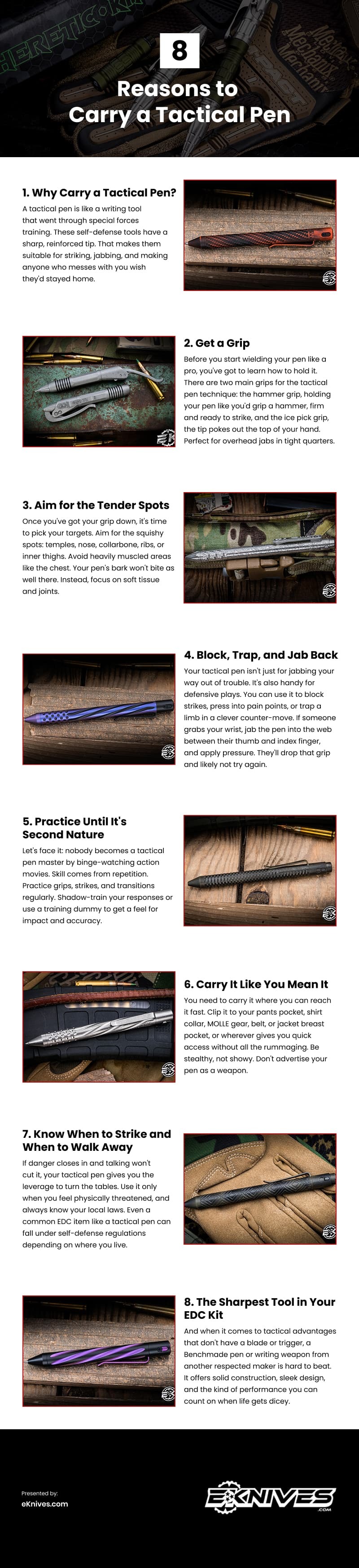 8 Reasons to Carry a Tactical Pen Infographic