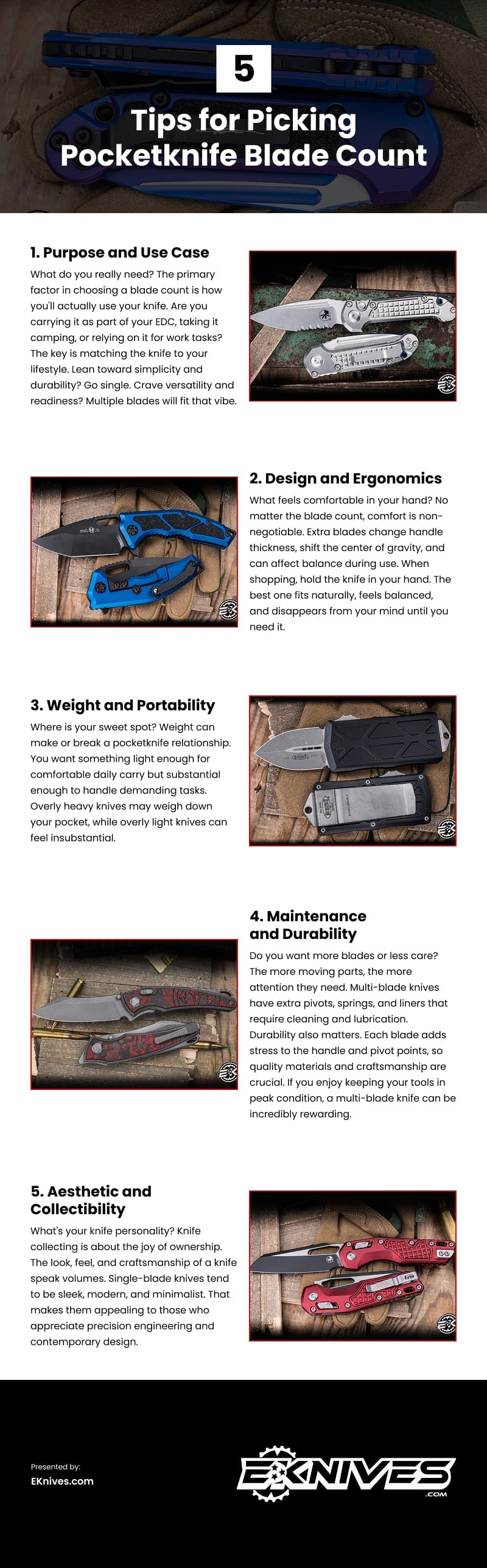 5 Tips for Picking Pocketknife Blade Count Infographic 5 Tips for Picking Pocketknife Blade Count Infographic