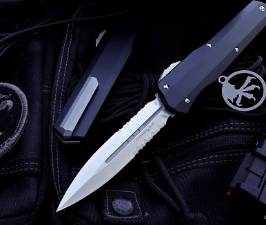 ジョンウィック Microtech Cypher Smooth Stonewash Serrated 242S-11 John Wick 3