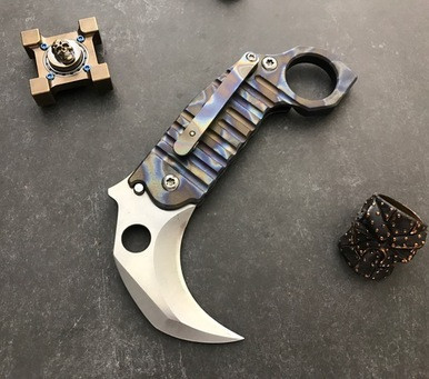 Steve Ryan Karambit Folder Flame Anodized