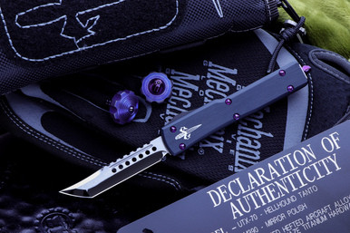 【希少】テンマクデザイン オカモチハーフ【美品】 Microtech Custom/Marfione UTX-70 OTF Purple Haze Hellhound Mirror