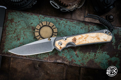 Chris Reeve Knives Small Sebenza 31 Box Elder Inlay Glass