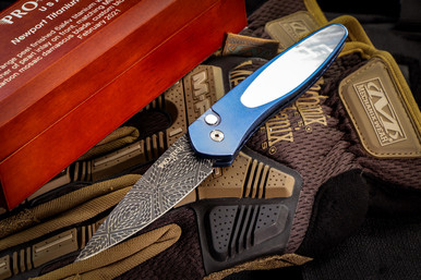 ProTech Newport Custom Blue Titanium, Mother of Pearl Inlay