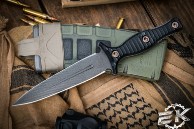 RMJ Tactical Raider Dagger Fixed Blade Knife Dirty Olive G10 5.5 CPM-3V  Tungsten