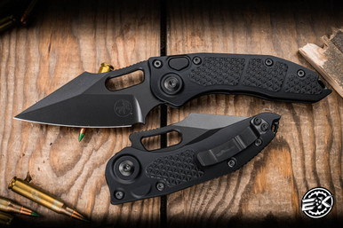 H&O Shark Tactical 38-kt Lantean 新品未使用 Microtech Stitch Automatic Folding Knife DLC Shadow 3.75