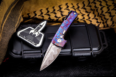 D Rocket Design Harlock Two-Face Timascus/Mokume Automatic Knife