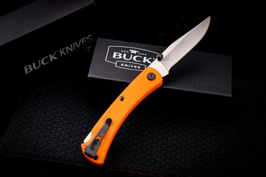 Buck 110 Slim Pro TRX Lockback Knife Orange G-10 3.75