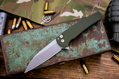 ProTech Malibu Green Textured Manual Flipper Knife 3.25