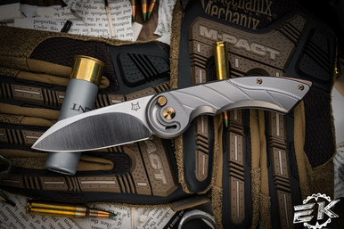 Fox FX-550 TI Radius Folding Knife Sandblasted Titanium Handles Fox FX-550 TI Radius Folding Knife Sandblasted Titanium Handles