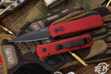 ProTech Godson Automatic Folding Knife Red 3.15