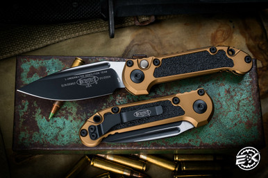【グデタマ】③ Microtech LUDT Gen III Tan Automatic Folding Knife Grip Tape Inlay