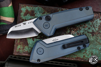 Buck Knives 839 Mini Deploy Blue Aluminum Automatic Knife 1.75