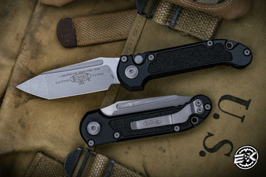 Microtech LUDT Automatic Folding Knife Black/Grip Inlay 3.4