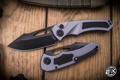 Heretic Knives Pariah Manual Button Lock Folding Knife Gray 4