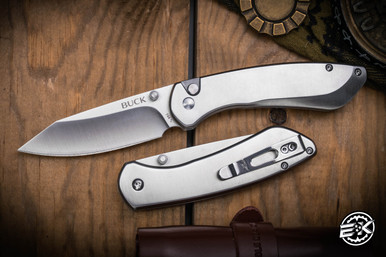 Buck Knives 744 Sovereign Button Lock Knife Gray Steel 3.2