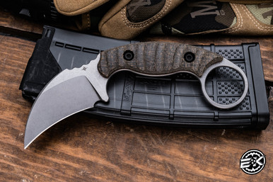 Toor Knives Karsumba R Burlap Micarta Fixed Blade Knife 2.5