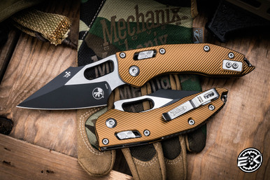 Microtech/Borka Blades Stitch Ram-LOK Manual Folder Tan Fluted