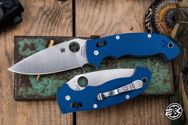 Spyderco Manix 2 XL Ball Bearing Lock Knife Cobalt Blue G10 3.9