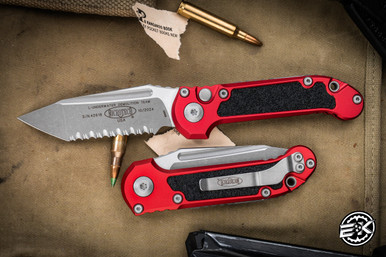 Microtech LUDT Gen III Red Automatic Folding Knife 3.5