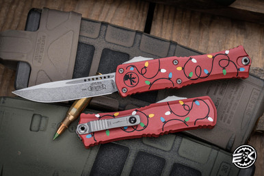 Microtech Hera II Mini OTF Automatic Knife Christmas Red Aluminum