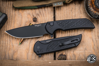 ProTech Mordax Manual Flipper Knife Black Gridlock 3.75