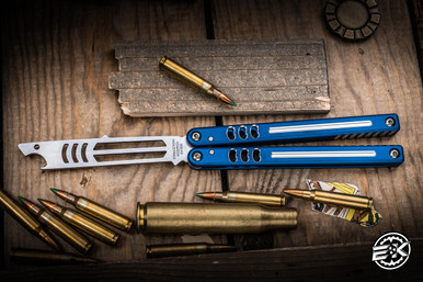 Squid Industries Mako V5 Butterfly Bottle Opener Balisong Dual