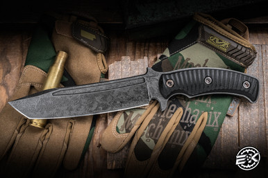 RMJ Tactical Combat Asia Fixed Blade Knife Black G10 7