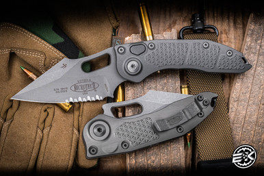 Microtech Stitch Auto Folding Knife Natural Clear 3.75